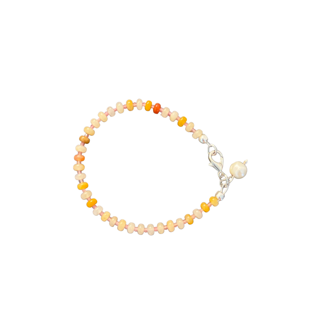 Sunrise Bracelet – Yellow Jade & Pink Tourmaline