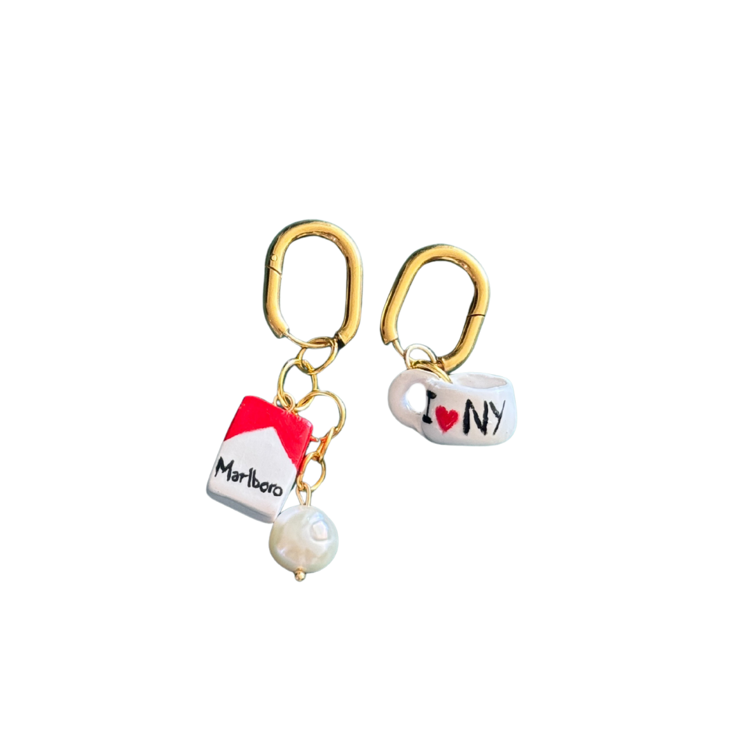 Marlboro & NY Mini Cup Earring