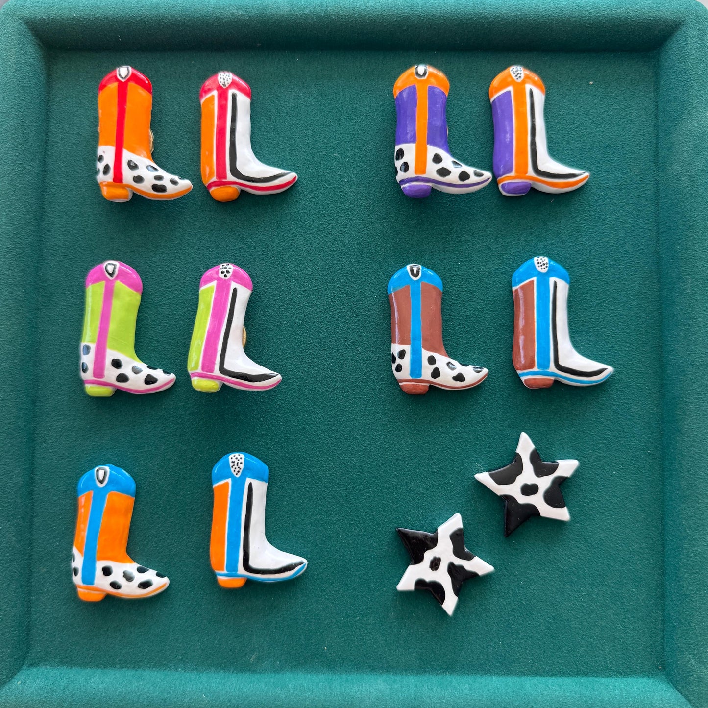 Western Cowboy Boots Button Covers
