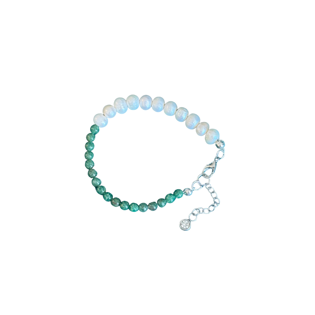 Pearl & African Jade Bracelet
