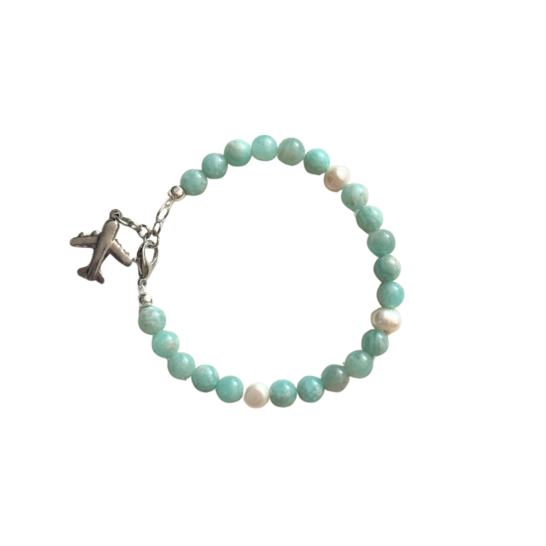 Il Cielo Bracelet - Amazonite + Freshwater Pearls
