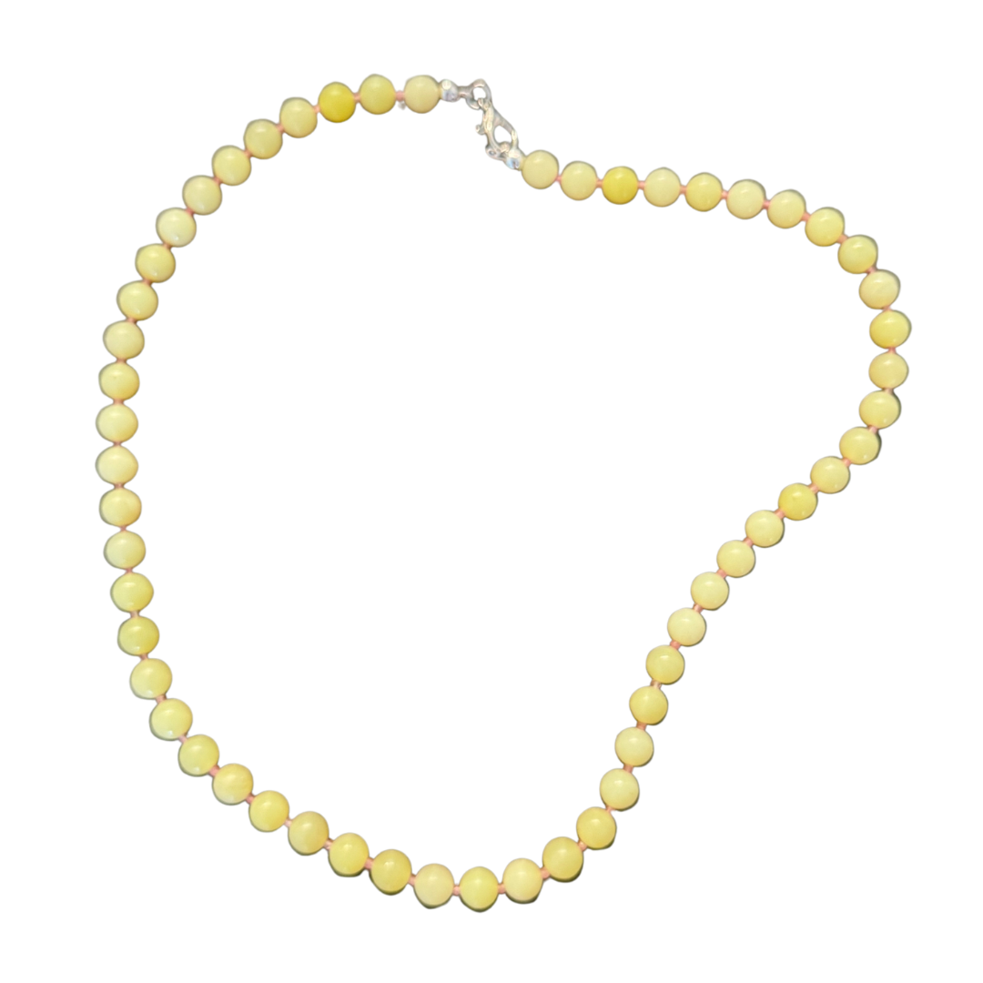 Limoncello Necklace – Olive Jade & Pink Tourmaline