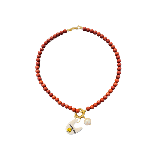 Red Jasper Thank You Necklace