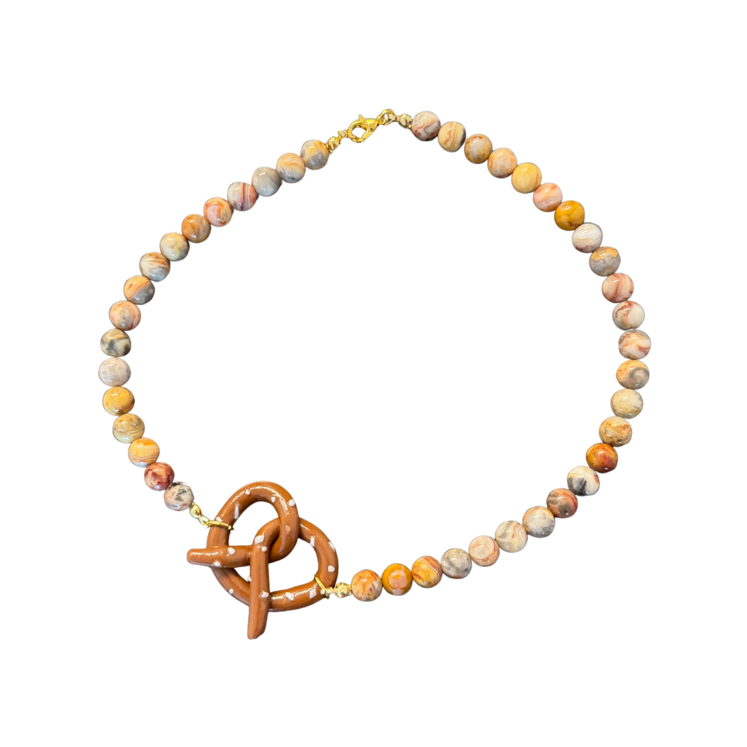 Pretzel Charm Necklace