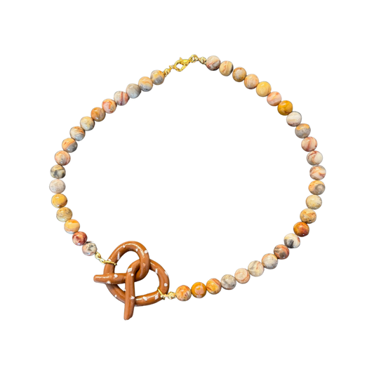 Pretzel Charm Necklace