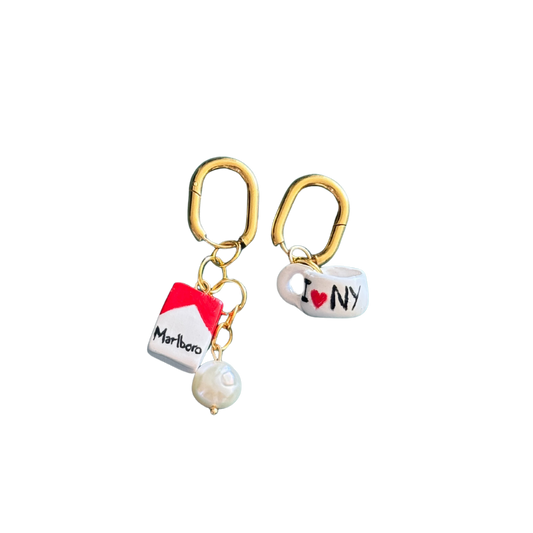 Marlboro & NY Mini Cup Earring