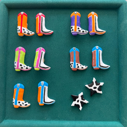 Western Cowboy Boots Button Covers