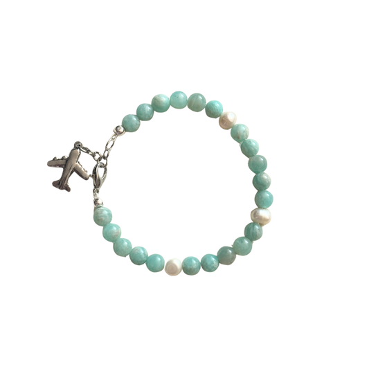 Il Cielo Bracelet - Amazonite + Freshwater Pearls