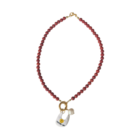 Red Jasper Thank You Necklace