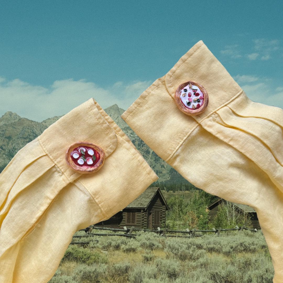 Pizza Button Covers
