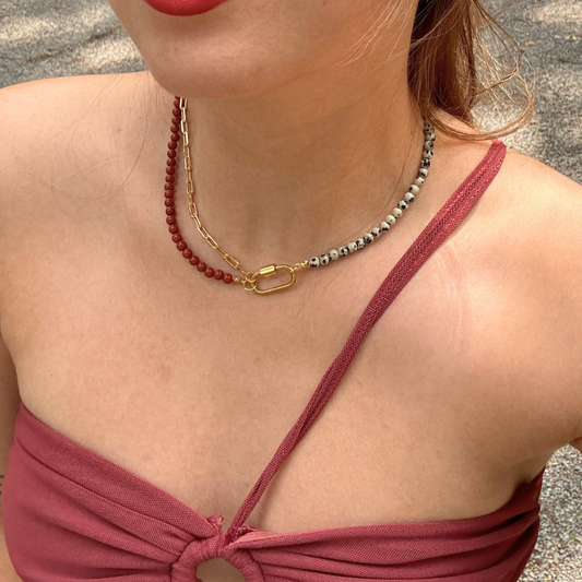 Jasper & Dalmatian Necklace