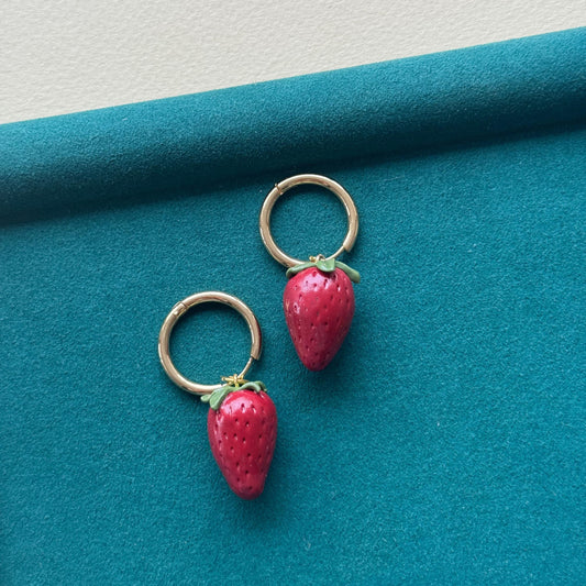 Strawberry Charm Earrings
