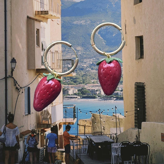 Strawberry Charm Earrings